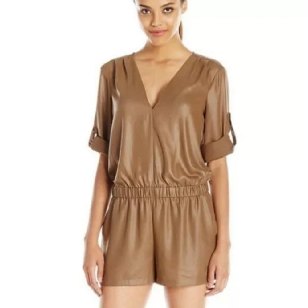 BCBGMaxAzria Brown Romper